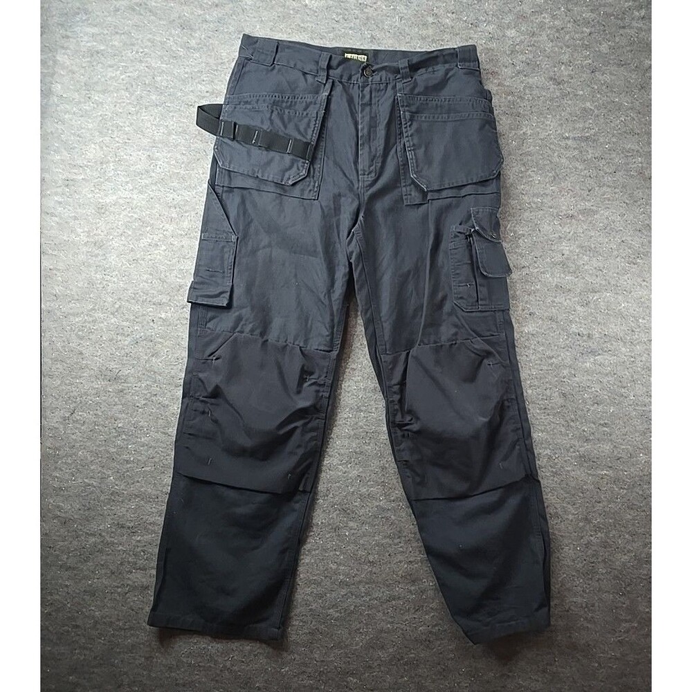 Blaklader Work Pants Double Knee Bellow Back Pocket Utility Pockest Black 36x32